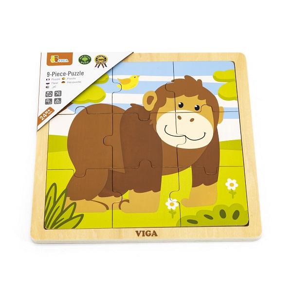 Puzzle din lemn "Maimuțica" 9 elem. [4]