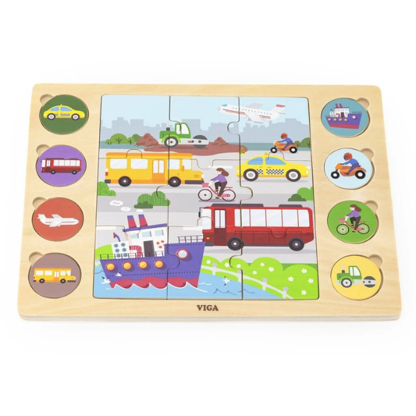 Puzzle din lemn "Transport" 9 elem. [1]