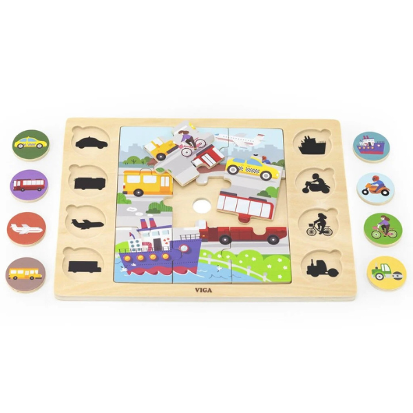 Puzzle din lemn "Transport" 9 elem. [2]