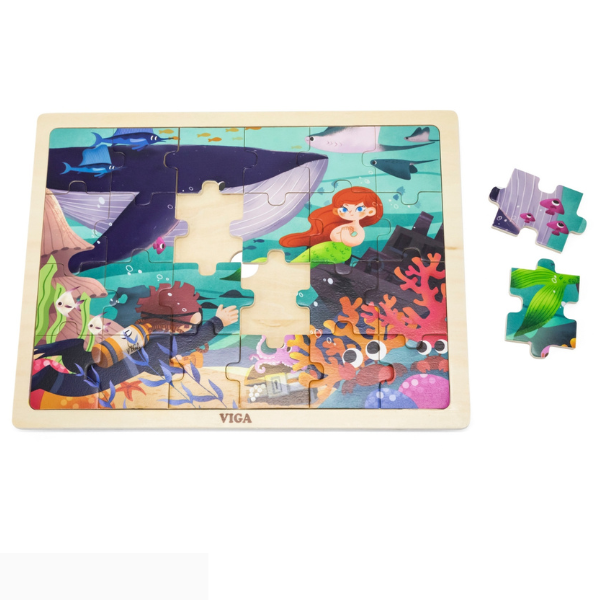 Puzzle din lemn "Universul subacvatic", 24 elem. [5]