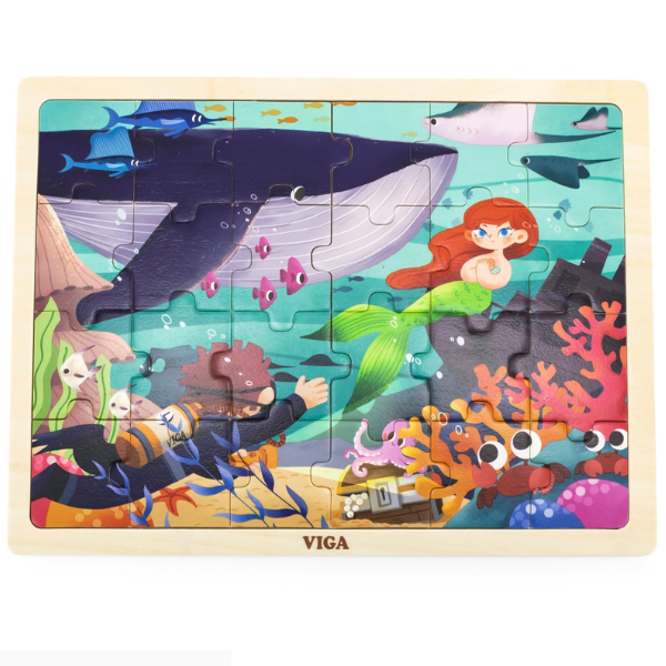 Puzzle din lemn "Universul subacvatic", 24 elem. [2]