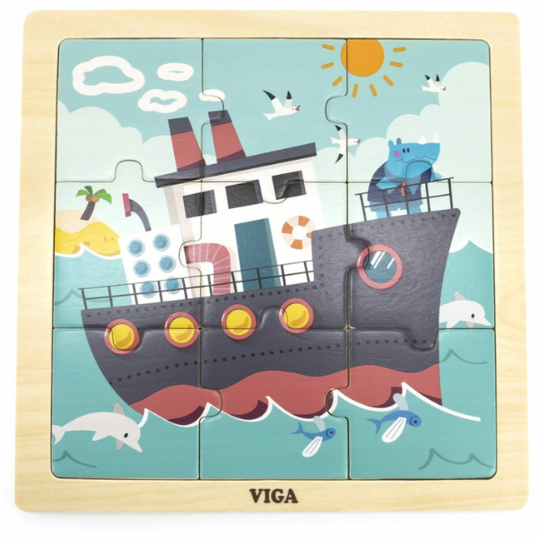 Puzzle din lemn "Vapor", 9 elem. [2]