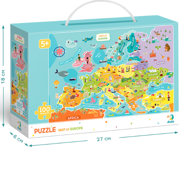 Puzzle "Harta Europei, 100 elem. [8]