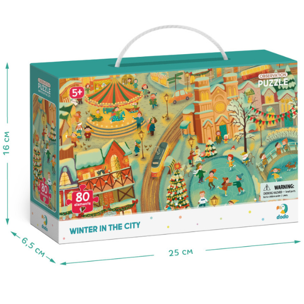 Puzzle "Iarna în oraș", seria Puzzle de observație, 80 elem. [3]