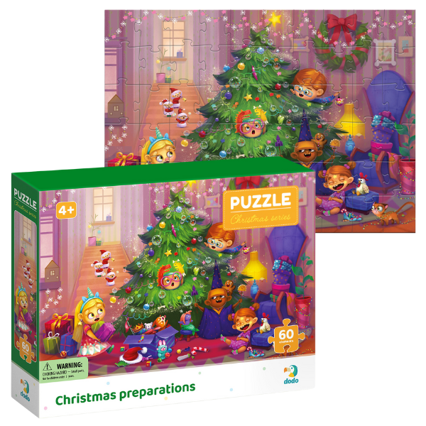 Puzzle "Pregătirile pentru Crăciun", seria Crăciun, 60 elem. [1]
