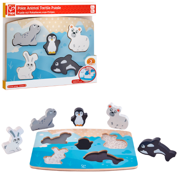 Puzzle tactil – inserție "Animăluțe polare" [1]