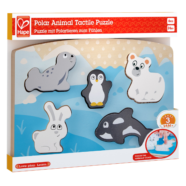 Puzzle tactil – inserție "Animăluțe polare" [3]