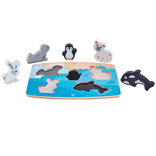 Puzzle tactil – inserție "Animăluțe polare" [2]