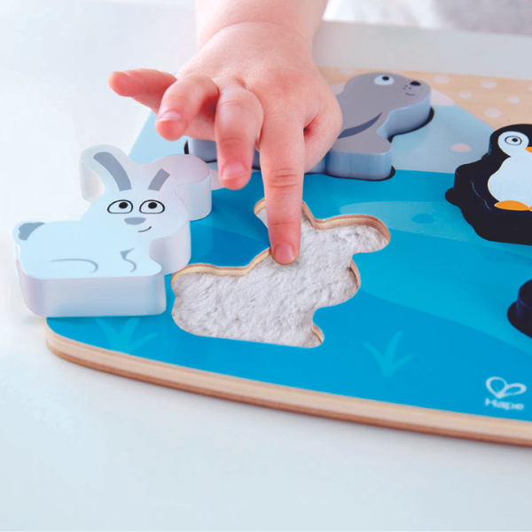 Puzzle tactil – inserție "Animăluțe polare" [4]