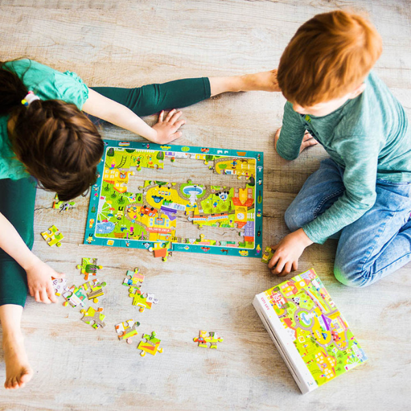 Puzzle "Viața în oraș", seria Puzzle de observație, 80 elem. [10]