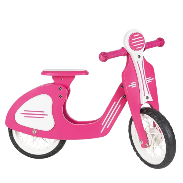 Retro-bicicletă fără pedale, cu roți EVA, albastră/roz [3]