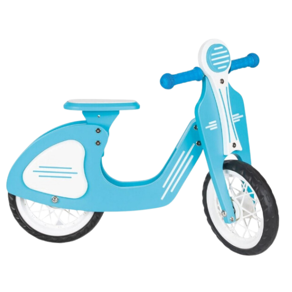 Retro-bicicletă fără pedale, cu roți EVA, albastră/roz [2]
