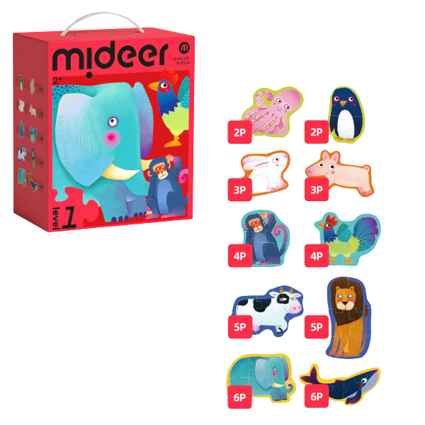 Seria de puzzle-uri „Animale”, 10 în 1, nivelul 1 [1]