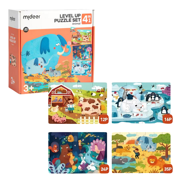 Seria de puzzle-uri „Animăluțe”, 4 în 1 [1]