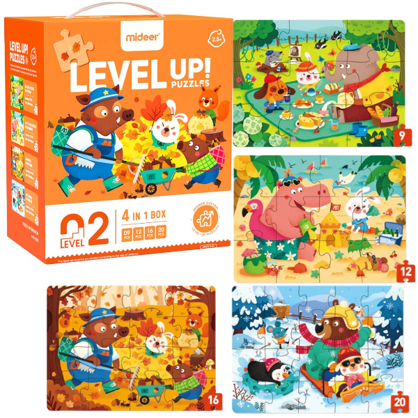 Seria de puzzle-uri „Anotimpurile pădurii”, 4 în 1, nivelul 2 [5]