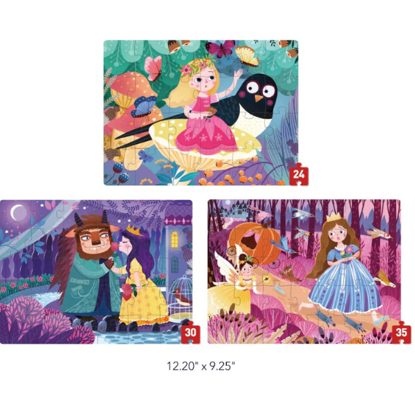 Seria de puzzle-uri „Aventurile prințeselor”, 3 în 1, nivelul 3 [2]