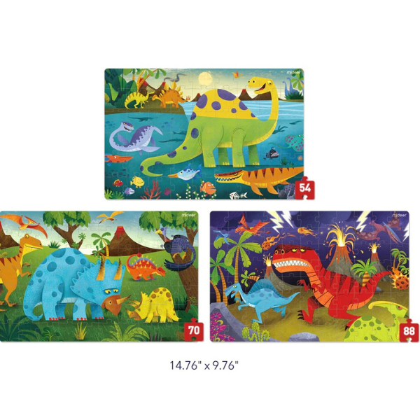 Seria de puzzle-uri „Era dinozaurilor”, 3 în 1, nivelul 4 [7]