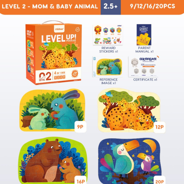 Seria de puzzle-uri „Mama și copilul”, 4 în 1, nivelul 2 [2]