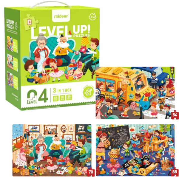 Seria de puzzle-uri „O zi din viața mea”, 3 în 1, nivelul 4 [1]