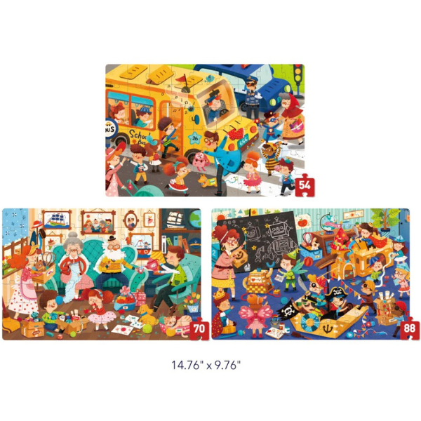 Seria de puzzle-uri „O zi din viața mea”, 3 în 1, nivelul 4 [8]