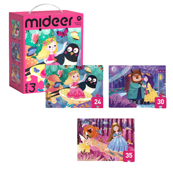 Seria de puzzle-uri „Prințese din Povești”, 3 în 1, nivelul 3 [1]
