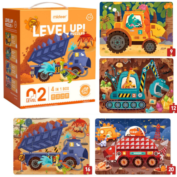 Seria de puzzle-uri „Proiectele dinozaurilor”, 4 în 1, nivelul 2 [8]