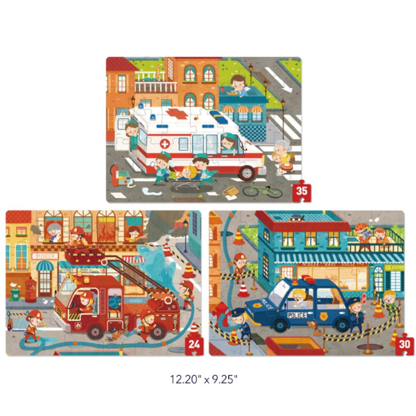 Seria de puzzle-uri „Salvatorii orașului”, 3 în 1, nivelul 3 [2]