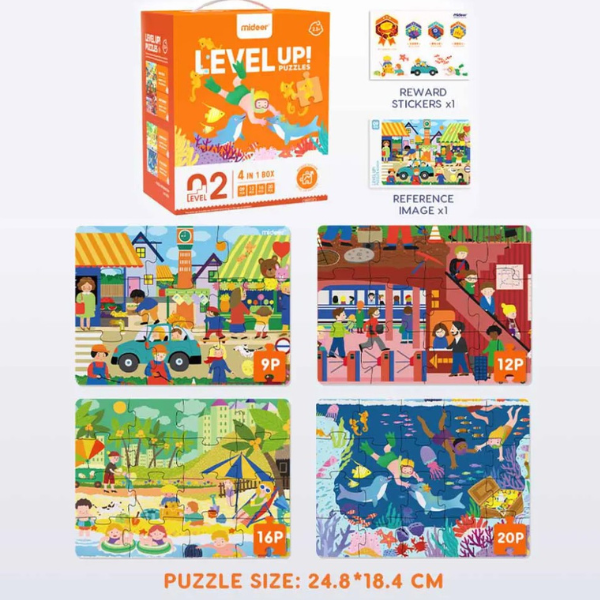 Seria de puzzle-uri „Scene din viață”, 4 în 1, nivelul 2 [11]