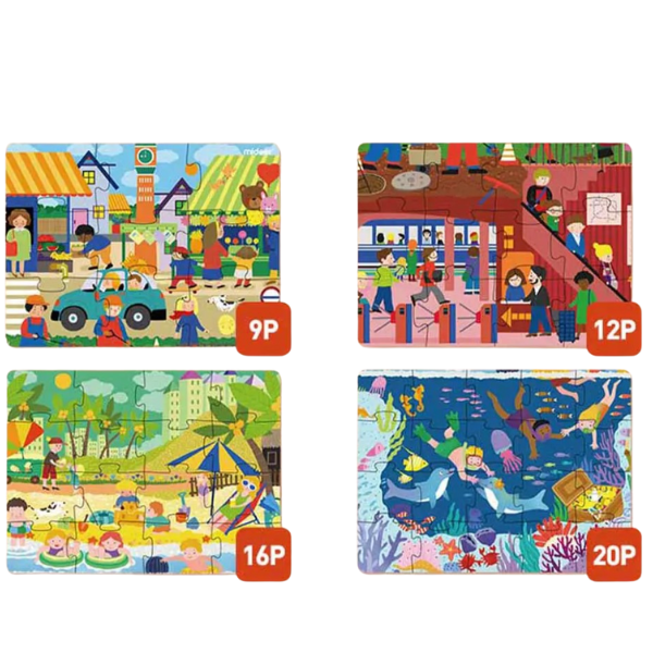 Seria de puzzle-uri „Scene din viață”, 4 în 1, nivelul 2 [9]
