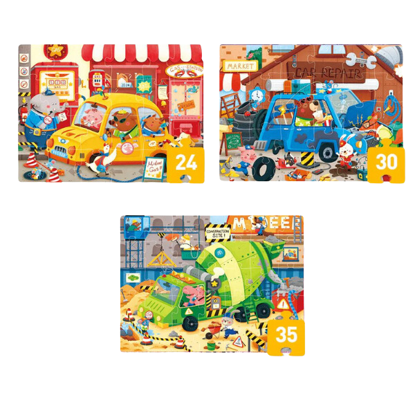 Seria de puzzle-uri „Transportul Urban”, 3 în 1, nivelul 3 [2]
