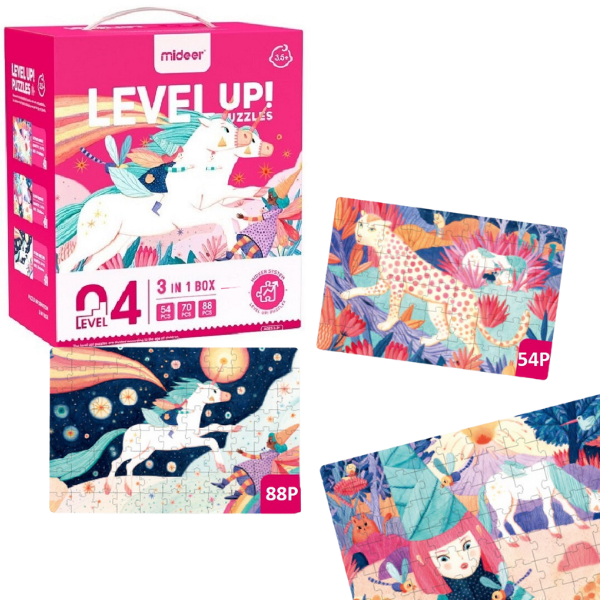 Seria de puzzle-uri „Unicorn”, 3 în 1, nivelul 4 [1]