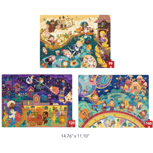Seria de puzzle-uri „Universul poveștilor”, 3 în 1, nivelul 5 [6]