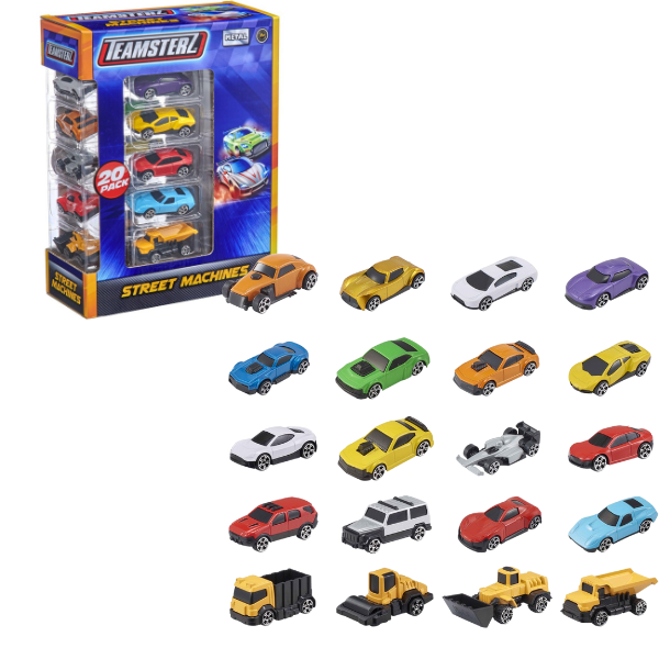 Set de 20 mașini Teamsterz Street Machines Die-Cast, în as. [1]