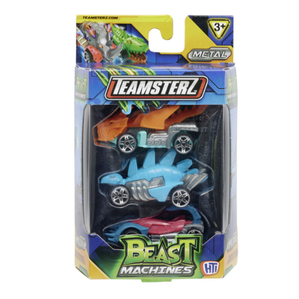 Set de 3 mașini Teamsterz Beast Machines Die-Cast, în as. [5]