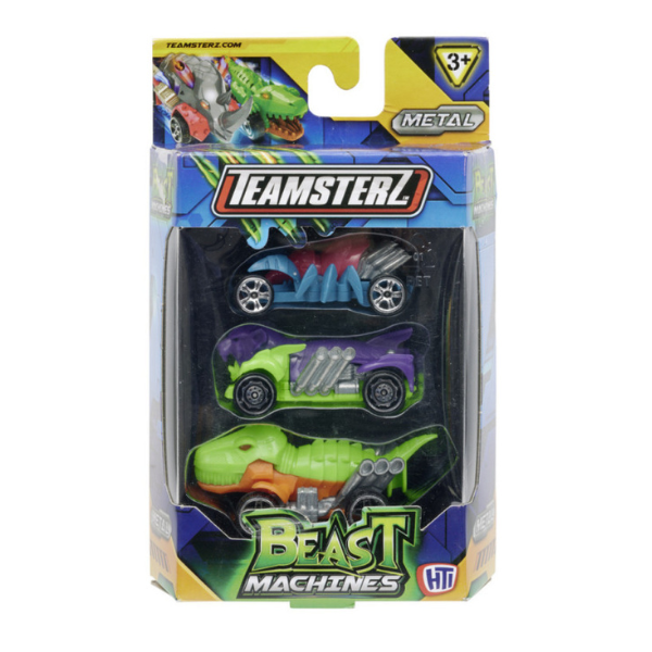 Set de 3 mașini Teamsterz Beast Machines Die-Cast, în as. [3]