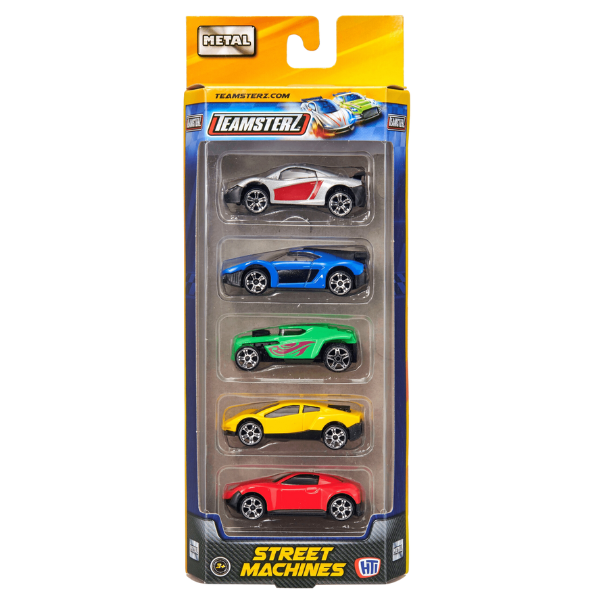 Set de 5 mașini Teamsterz Street Machines Die-Cast, în as. [3]