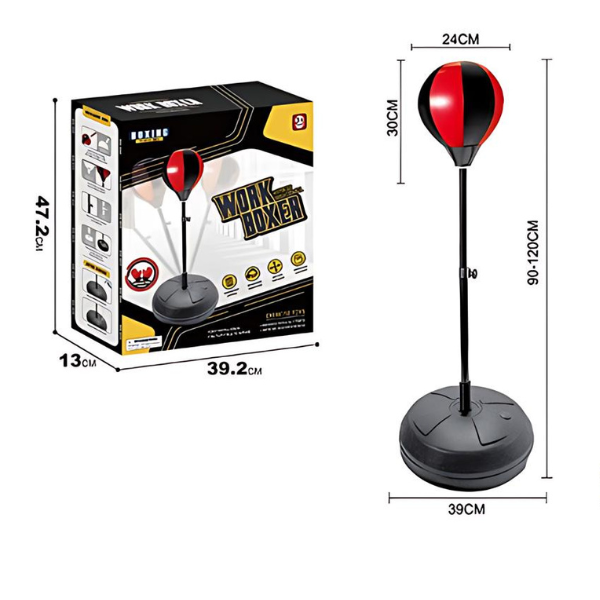 Set de box pentru copii cu minge de viteză mare, din piele [1]
