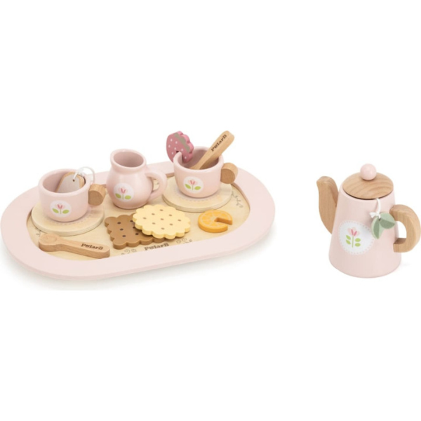 Set de ceai din lemn (roz) [7]