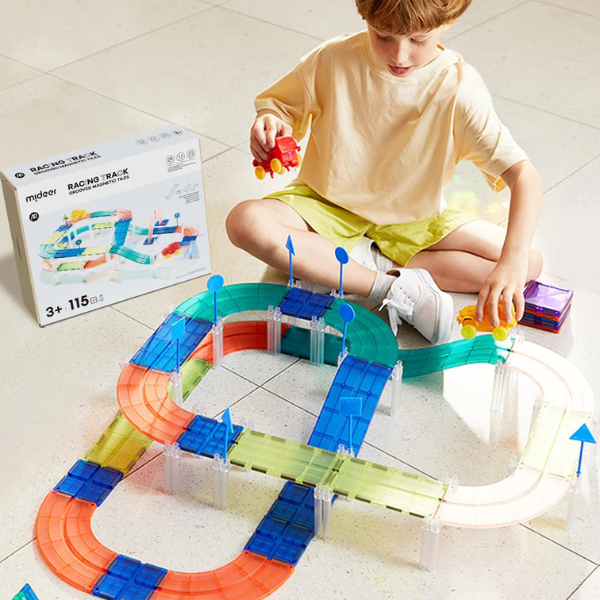 Set de construcție magnetic "Pista de curse", 115 elem. [6]
