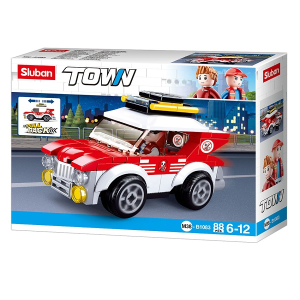 Set de construcție ”Mașină de raliu” cu inerție, 88 elem. [6]