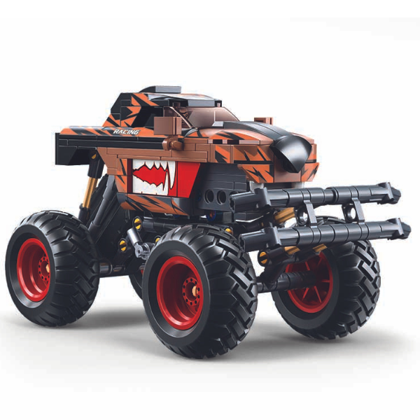 Set de construcție „Monster Truck orange-negru”, cu inerție, 264 elem. [2]