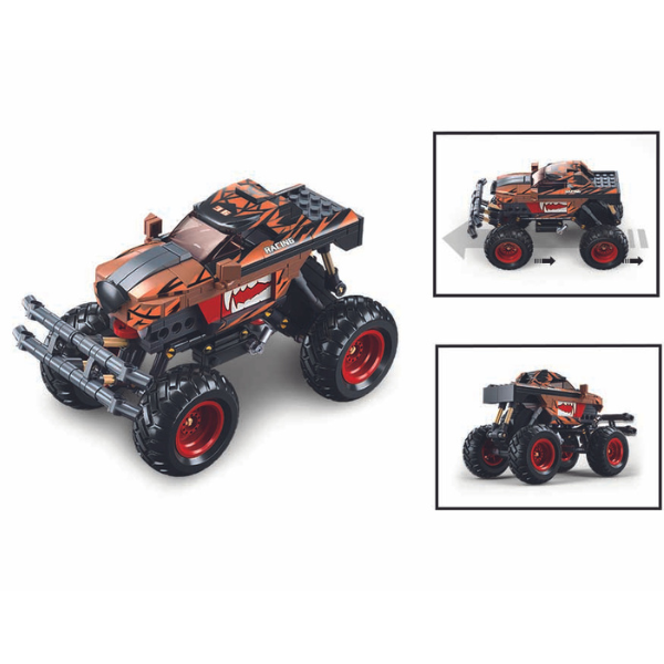 Set de construcție „Monster Truck orange-negru”, cu inerție, 264 elem. [5]