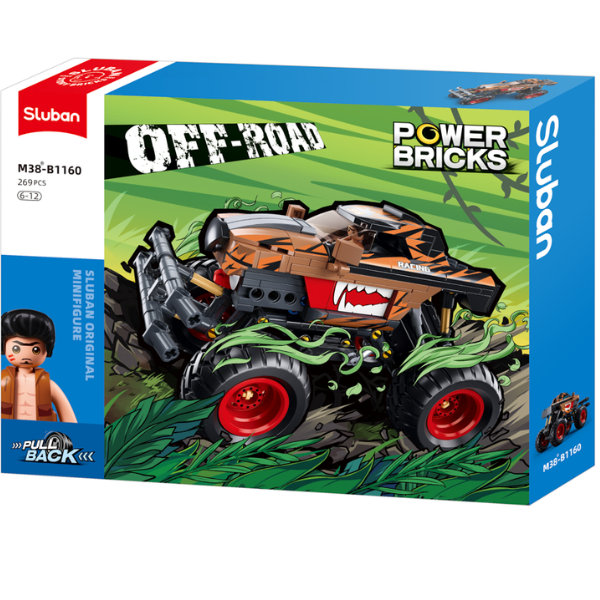 Set de construcție „Monster Truck orange-negru”, cu inerție, 264 elem. [7]