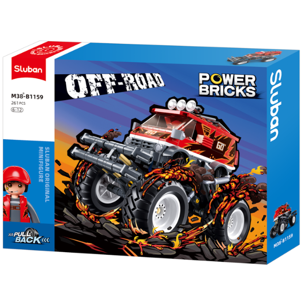 Set de construcție „Monster Truck roșu”, cu inerție, 261 elem. [6]