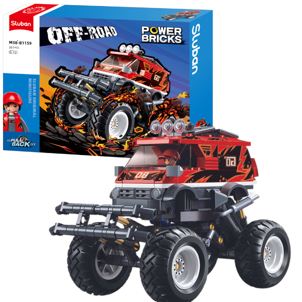 Set de construcție „Monster Truck roșu”, cu inerție, 261 elem. [7]