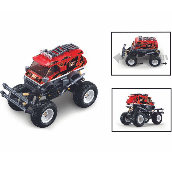 Set de construcție „Monster Truck roșu”, cu inerție, 261 elem. [4]