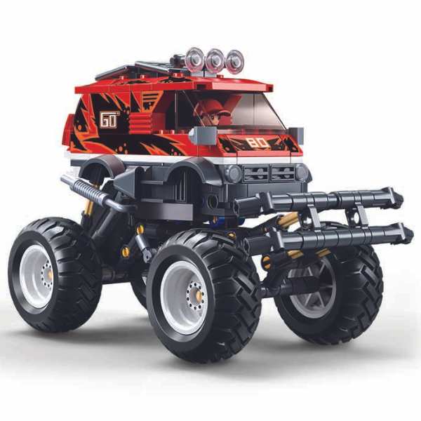 Set de construcție „Monster Truck roșu”, cu inerție, 261 elem. [2]
