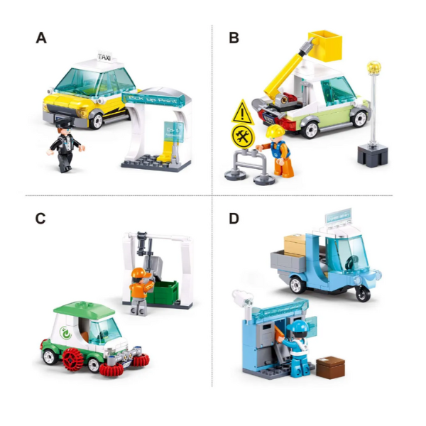 Set de construcție "Servicii urbane", 4 modele, de la 94 pînă la 105 elem. [5]