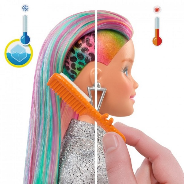Set de joacă Barbie „Aspect de leopard cu păr în nuanțe de curcubeu” [3]
