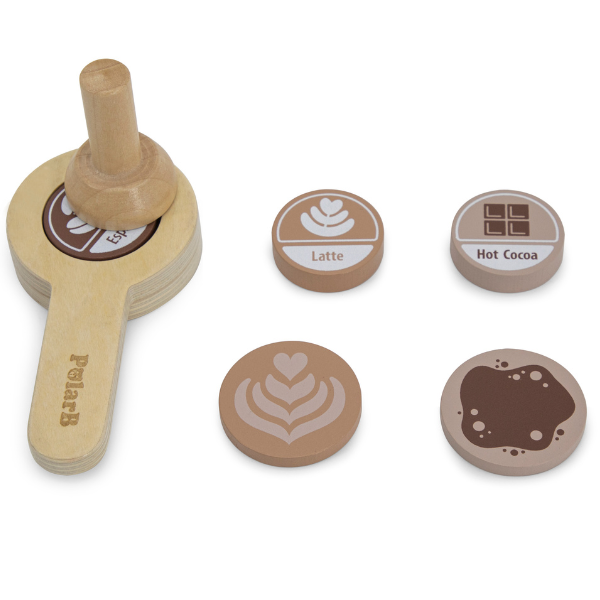 Set de joaca din lemn "Mașină de cafea cu accesorii." [4]